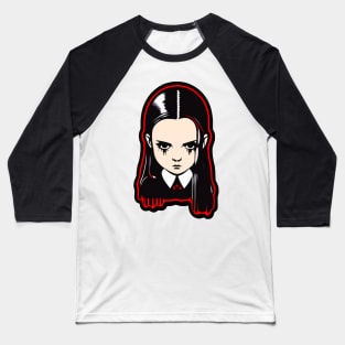 ADDAMS Family, Wednesday-inspired design, Baseball T-Shirt